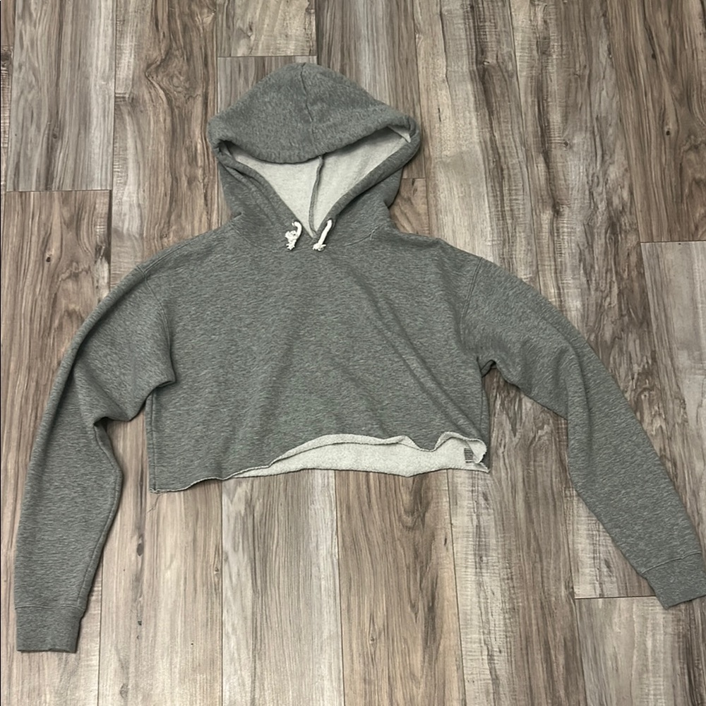Wild Fable Gray Boxy Crop Sweatshirt